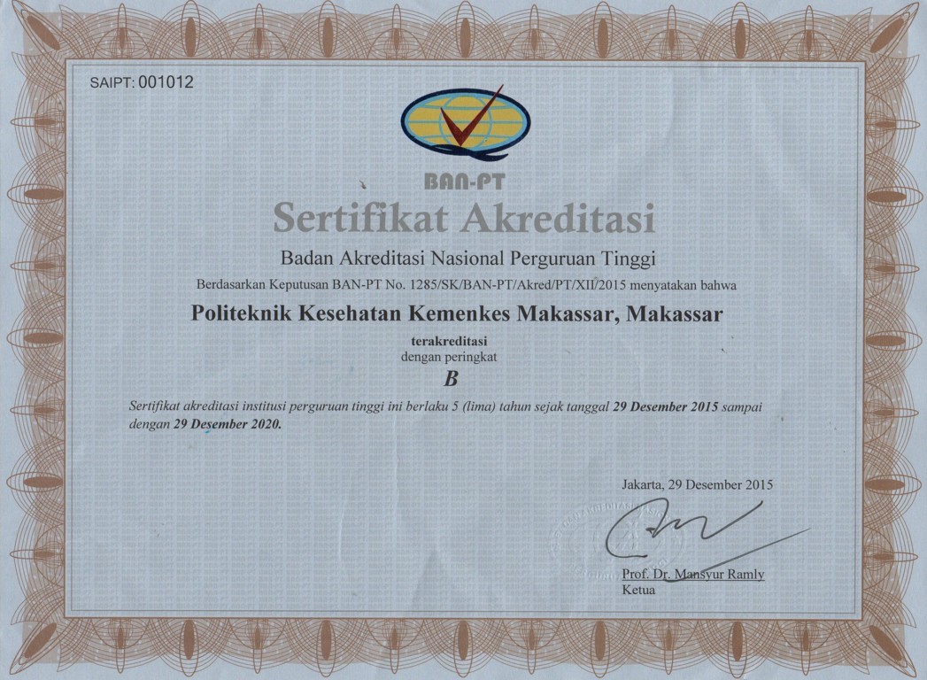 Akreditasi Poltekkes Kemenkes Makassar