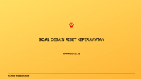 soal desain riset keperawatan