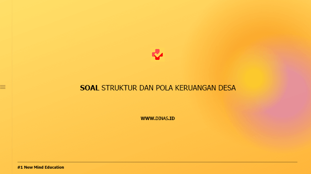 soal struktur dan pola keruangan desa