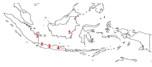 letak kerajaan Sriwijjaya, Tarumanagara, dan Kutai