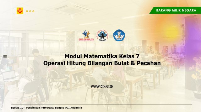 modul matematika kelas 7 operasi hitung bilangan bulat dan pecahan