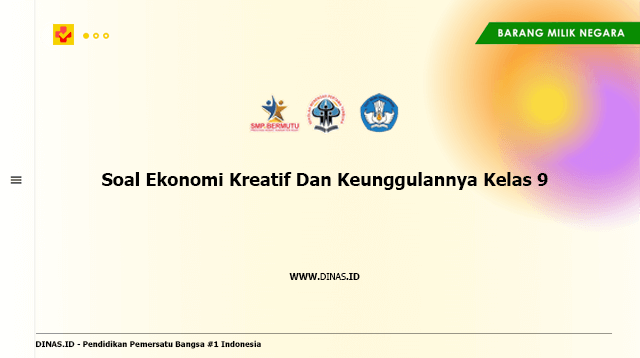 soal ekonomi kreatif dan keunggulannya kelas 9